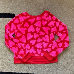 💕❤️Soft fleece pullover / valentines 💌 / pink & red / size 8T girls / Cat&Jack